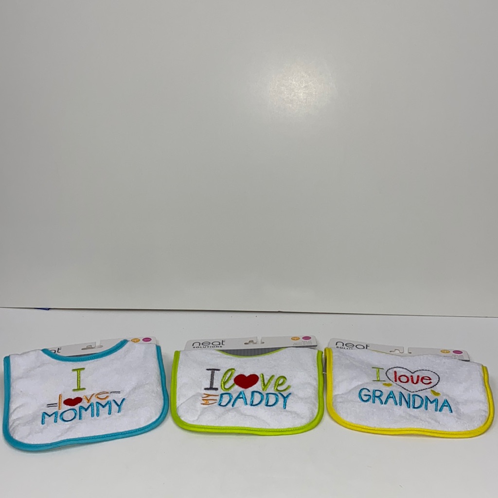 Neat Solutions 3 Brand New Baby Bibs Matching